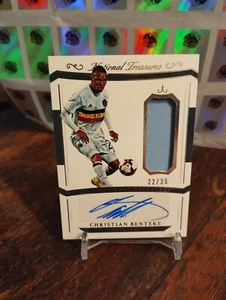 Benteke /35 Match-worn Patch Relic Auto Panini National Treasures Belgien - Asto - Bild 1 von 2
