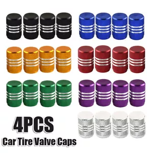 Universal Car Tire Valve Stem Caps Dust Proof Air Cap Cover Aluminum Accessories - Picture 1 of 20