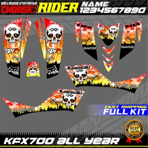 kawasaki kfx 700 kfx700 graphics decals stickers kit atv wrap quad compatible - Bild 1 von 2