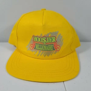 RARE Hoosier Millionaire Yellow Snapback Adjustable Hat Cap Indiana - Picture 1 of 4