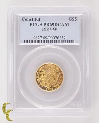 1987-W G$5 Constitution Gold Commemorative Graded by PCGS as PR-69 DCAM - Image 1 of 4