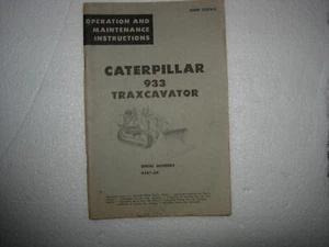 Caterpillar 933 TraxCavator Operators Manual - Picture 1 of 5