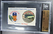 1995 COLUMBUS CLIPPERS DEREK JETER MILK CAP SERIES #13 BGS 10 PRISTINE