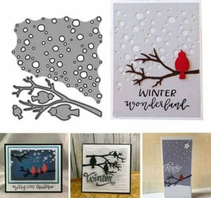 Bird Perch Metal Cutting Dies Stencil Scrapbooking Embossing Album Craft Card UK - Picture 1 of 1