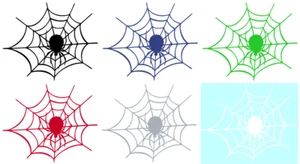 SPIDER IN WEB ~ 8" x 6-1/2" ~ DECAL / STICKER - Bild 1 von 6