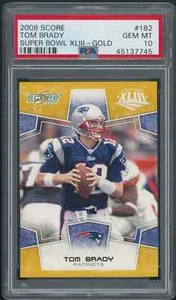 2008 Score Gold Super Bowl XLIII Tom Brady New England Patriots PSA 10 GEM MINT - Bild 1 von 2