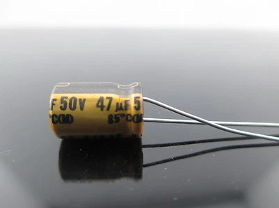 JAPAN 10pcs Nichicon MUSE FG（Fine Gold) 47Uf  50V 47mfd Audio Capacitor - image 1 of 4