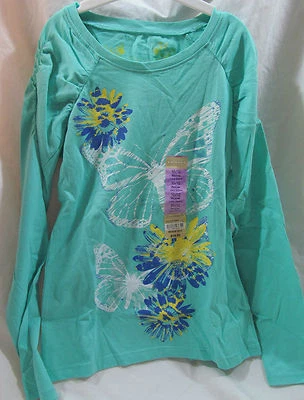 Camiseta Arizona Jean Co. Verde Cacatúa Mariposa/Flores, Nueva con Etiquetas Foto 1 de 4