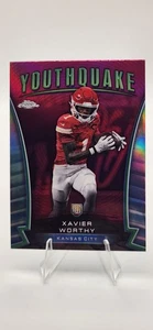 2024 Topps Chrome Xavier Worthy Youthquake RC Pink Refractor Rookie #Y-18 Chiefs - Bild 1 von 2