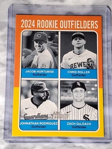 2024 Topps Heritage High Number B&W Quad Rookie Outfielders Variation SP #622 - Picture 1 of 2