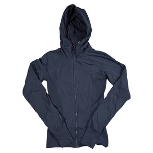 Lululemon In Flux Wendejacke Hoodie mit durchgehendem Reißverschluss blau marineblau Damengröße 4 - Bild 1 von 9