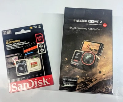 Insta360 Ace Pro 2 8K, 2 Battery Bundle U.S. Exclusive + Free 512gb SanDisk Card - Image 1 of 4