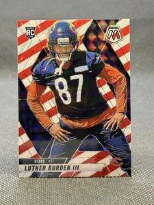 2025 Mosaic Football Luther Burden III RED & WHITE STRIPE ROOKIE #383 Bears RC - Picture 1 of 2