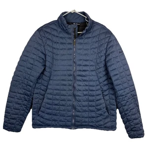 Ben Sherman Jacket Men's Large Blue Quilted Puffer Insulated Full Zip Pockets - Picture 1 of 7