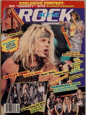 Rock Scene Magazine February 1990 Motley Crue, Metallica, KISS, Dangerous Toys  - Image 1 of 4