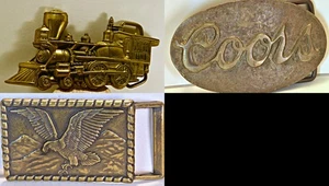 brass belt buckle YOU CHOOSE - Picture 1 of 27