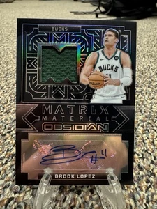 Brook Lopez Auto 2023-24 Obsidian NBA 99/99 #MM-LPZ Matrix Material Game Used - Picture 1 of 2