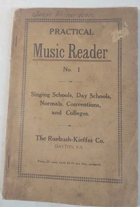 Vintage Practical Music Reader No. 1 Rudiments, Graded Lessons, Secular/Sacred - Picture 1 of 3