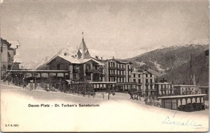 Davos, Switzerland, Platz Dr. Turban's Sanatorium Postcard Sanitarium - Picture 1 of 2