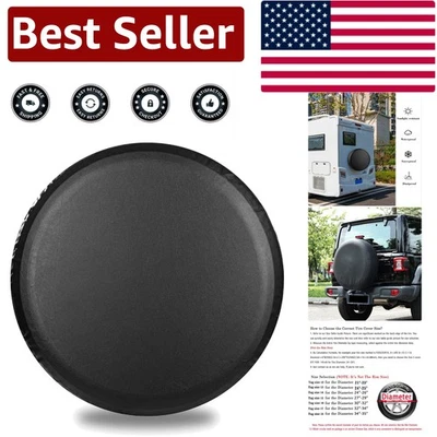 Universal Fit Leather Tire Cover 24-26 Inch - Protect Your Jeep & Trailer Tires Foto 1 de 4