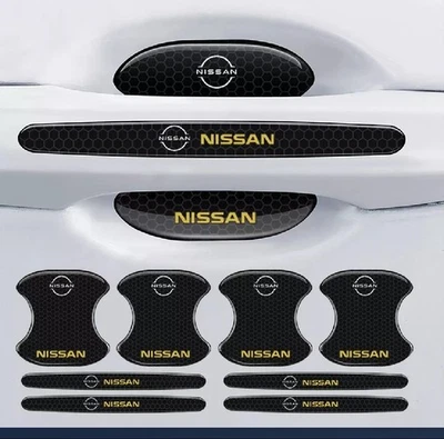 8pcs Black Car Door Handle Bowl Scratch Sticker Protector Film for Nissan - Image 1 of 4