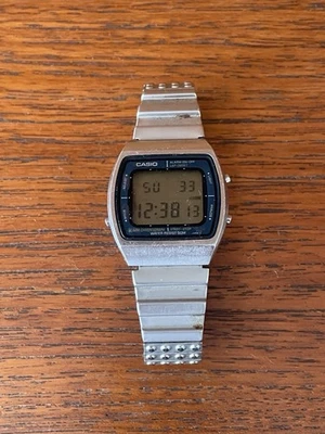 Casio AA-91W Watch Men 36mm Digital Blue Silver Tone Alarm Chrono New Battery - Image 1 of 4