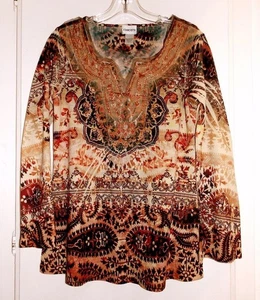 CHICO'S VINTAGE NARANJA BRILLANTE ALGODÓN PUNTO TOP Talla 0 (S) - Imagen 1 de 4