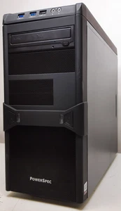 Custom PowerSpec B241 Desktop AMD Ryzen 5 2400G @ 3.60GHz 8GB RAM NO SSD - Picture 1 of 11