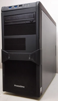 Custom PowerSpec B241 Desktop AMD Ryzen 5 2400G @ 3.60GHz 8GB RAM NO SSD - Image 1 of 4