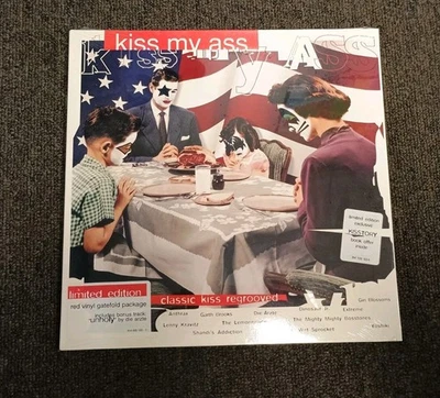 Kiss My Ass Classic Kiss Regrooved Red Vinyl Tribute LP 1994 New Sealed Original - Image 1 of 2