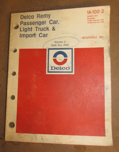Coche de pasajeros Delco Remy 1946 a 1969, camión ligero y manual de automóviles de importación - Imagen 1 de 1