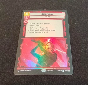 Star Wars Unlimited Spark of Rebellion - Aggression - Foil Legendary - Picture 1 of 1