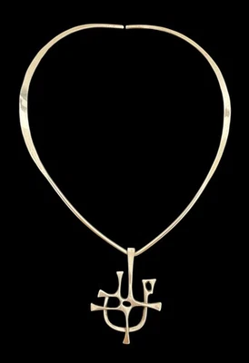 Vintage David Andersen Abstrakt Modernist Anhänger & Kragen Norwegen Sterling Selten - Bild 1 von 4