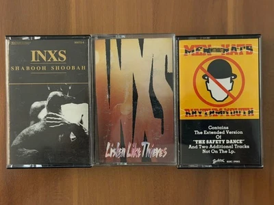 Lot of 3-1980s Cassette Tapes: INXS (2) and Men Without Hats - Imagem 1 de 2