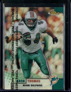 Topps Finest #107 1999 refractor Zach Thomas con revestimiento - Miami Dolphins Salón de la fama - Imagen 1 de 2