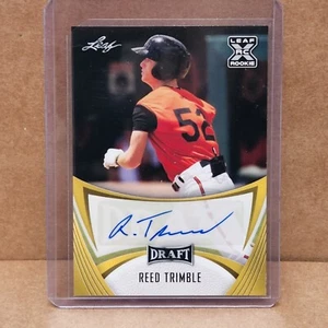 2021 Leaf Draft Baseball Reed Trimble XRC Auto Gold - Picture 1 of 2