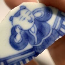 Antique Chinese QING DYNASTY Blue-and-white Porcelain fragment .清代青花瓷片