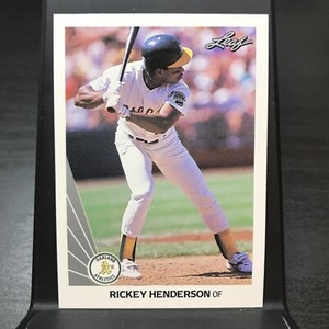 1990 Leaf #160 - Rickey Henderson - Oakland Athletics HOF