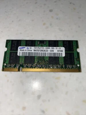 Samsung M470T2953EZ3-CE6 1GB DDR2 SDRAM Ram Memory - PC2 5300 - SoDIMM DDR2 - Image 1 of 3