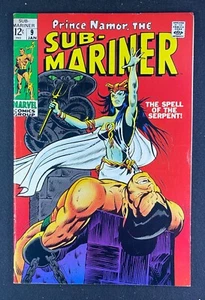 Sub-Mariner (1968) #9 FN/VF (7.0) 1st Serpent Crown Herb Trimpe - Picture 1 of 2