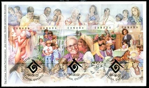 CANADA 1994, INTERNATIONAL YEAR OF THE FAMILY, Scott 1523 S/S on FDC - Picture 1 of 1