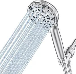 High Pressure Handheld Shower Head with 8 Spray Settings and Easy Install - Picture 1 of 12