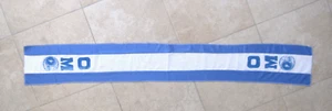 Echarpe Olympique Marseille OM supporter Retro 70'S vintage Acrylique 80'S ciel - Imagen 1 de 4