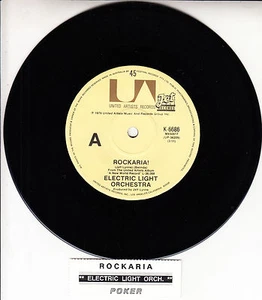 ELECTRIC LIGHT ORCHESTRA Rockaria! ELO 7" 45 rpm record + juke box title strip - Picture 1 of 2