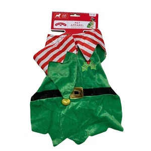 Holiday Time Pet Apparel Christmas Elf Small Dog Costume Green - Picture 1 of 4