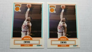 1990-91 Fleer New York Knicks Basketball Card #125 Patrick Ewing (2-Card Lot) - Picture 1 of 4