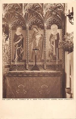 uk27881 lady altar church of s john the baptist lowestoft real photo uk - Image 1 of 2