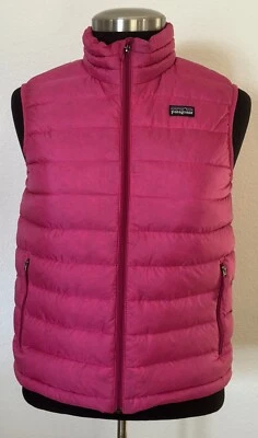 Patagonia Down Sweater Vest Pink Girl’s Size 12 Large Kids - Image 1 of 4