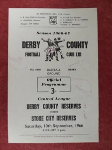 DERBY COUNTY v STOKE CITY | 1966/1967 | RESERVES | 10 SEP 1966 | UK FREEPOST - Picture 1 of 3