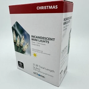 NEW 100 Count Clear White Mini String Lights Green Wire Incandescent Holiday - Picture 1 of 3